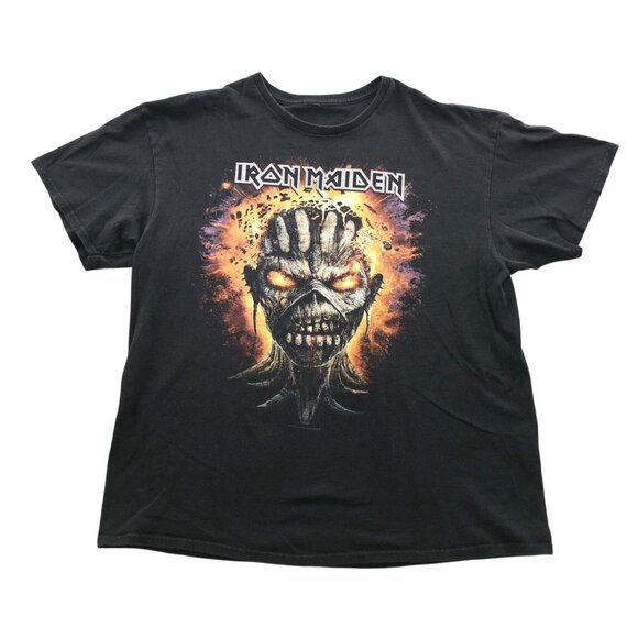 Iron Maiden Men's T-Shirt Large Book of Souls 2016 North America Tour - Picture 1 of 9